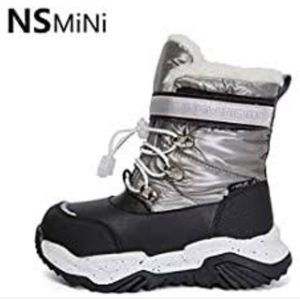 NSMINI Boys Girls Snow Boots Waterproof Slip Resistant cold size EU 27, US 10